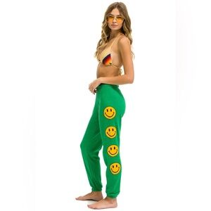 AVIATOR NATION Smiley 2 Sweatpant in Kelly Green | UNISEX | EUC!! 🌈😊💚